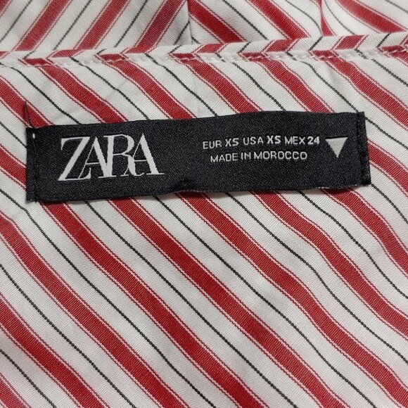 ZARA Stripes pleated bow wrap mini skirt - Picture 12 of 14